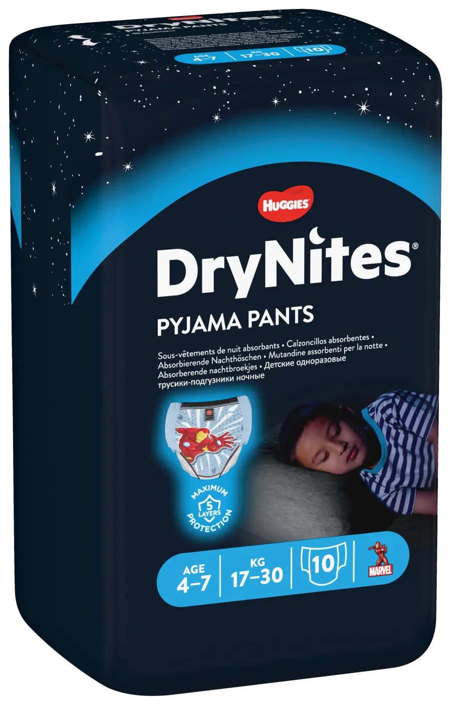 8764_KJ45865_KSJ447685 61270897 HUGGIES DRYNITES 4-7 YRS CONV BOY 10X3 D-LIGHT PAN EURO BAG 3D_HR_RG